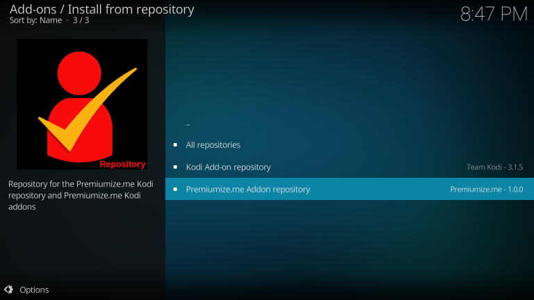 إعداد Premiumize على Kodi والتطبيقات